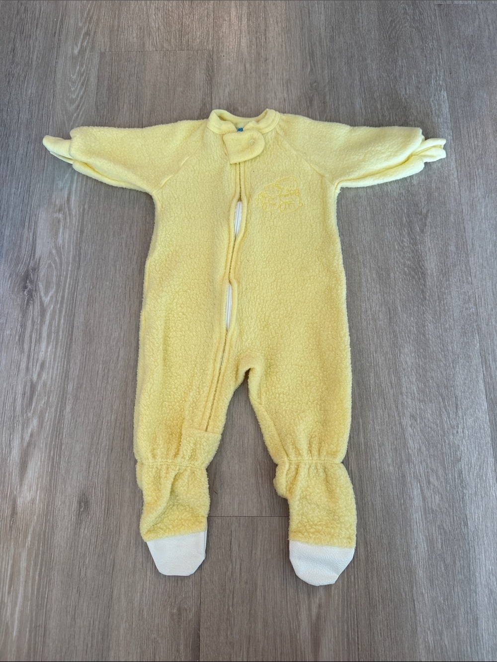 Carter’s Vintage 80’s Yellow Fuzzy One Piece